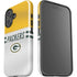 NFL Green Bay Packers White Striped iPhone 16 Plus Impact Case